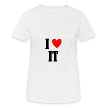 I LOVE IT - Women's Breathable T-Shirt - white - Front - AI Model Female 172 dark (172cm)
