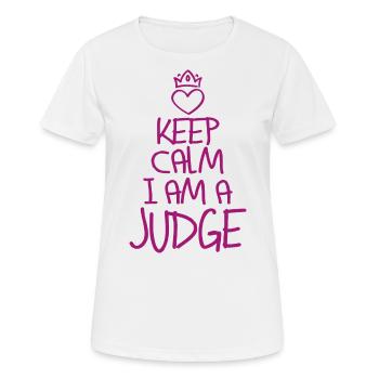 Keep Calm Judge cool Judge Gift - Women's Breathable T-Shirt - white - Front - AI Model Female 172 dark (172cm)