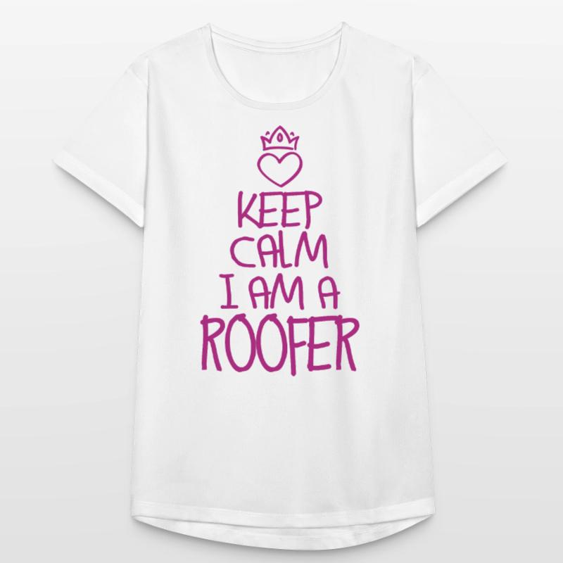 Keep Calm Dachdecker cool Dachdecker Geschenk Frauen T-Shirt atmungsaktiv