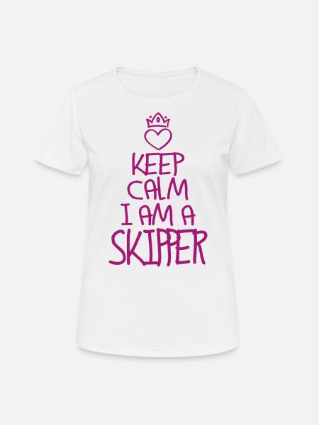 Keep Calm Skipper cool skipper gift - Women's Breathable T-Shirt - white
