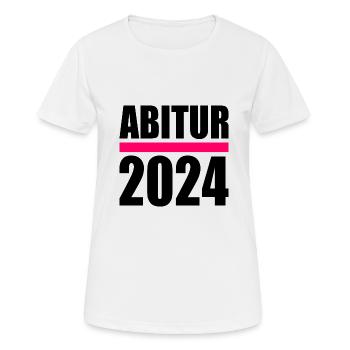 Abitur 2024 - Frauen T-Shirt atmungsaktiv - Weiß - Vorne - AI Model Female 172 dark (172cm)
