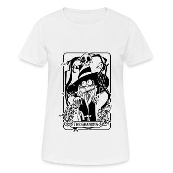 The Grandma Funny Gothic Tarot Cards - Women's Breathable T-Shirt - white - Front - AI Model Female 172 dark (172cm)