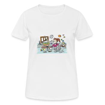 Climbing is a passion - climbing t-shirt - Women's Breathable T-Shirt - white - Front - AI Model Female 172 dark (172cm)