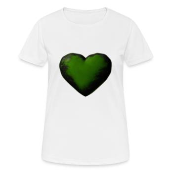 Coeur vert foncé vert foncé idée cadeau - T-shirt respirant Femme - blanc - Devant - AI Model Female 172 dark (172cm)