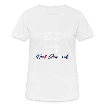 Neuseeland Urlaub Geschenkidee lustiger Spruch - Frauen T-Shirt atmungsaktiv - Weiß - Vorne - AI Model Female 172 dark (172cm)