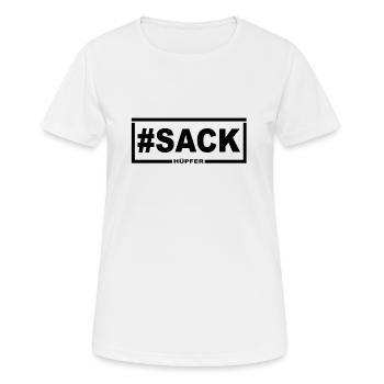 Sauter de sac - T-shirt respirant Femme - blanc - Devant - AI Model Female 172 dark (172cm)
