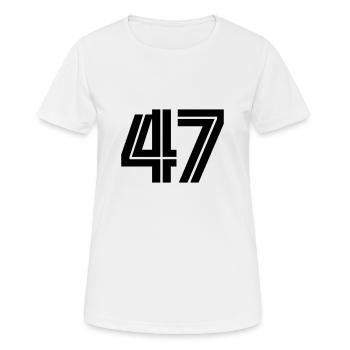 47 - Women's Breathable T-Shirt - white - Front - AI Model Female 172 dark (172cm)