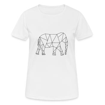 éléphant - T-shirt respirant Femme - blanc - Devant - AI Model Female 172 dark (172cm)