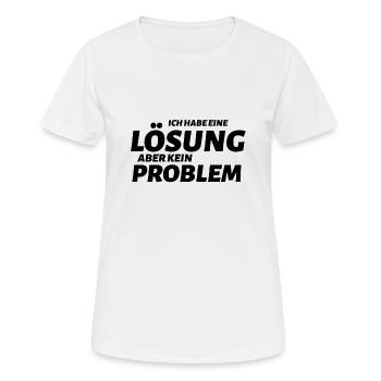 Problem - Frauen T-Shirt atmungsaktiv - Weiß - Vorne - AI Model Female 172 dark (172cm)