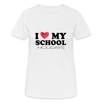 School holidays, school, class trips and farm breaks - Women's Breathable T-Shirt - white - Front - AI Model Female 172 dark (172cm)