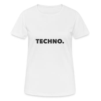 Techno Music Logo grau - Frauen T-Shirt atmungsaktiv - Weiß - Vorne - AI Model Female 172 dark (172cm)