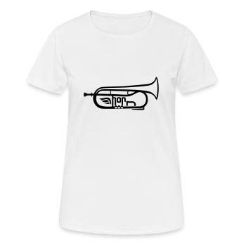 Flügelhorn light - Frauen T-Shirt atmungsaktiv - Weiß - Vorne - AI Model Female 172 dark (172cm)