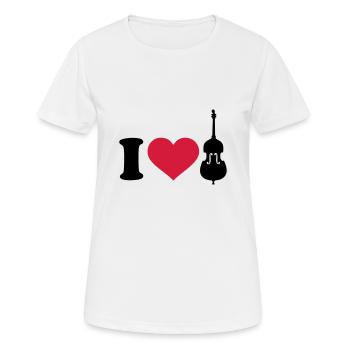 Kontrabass - Frauen T-Shirt atmungsaktiv - Weiß - Vorne - AI Model Female 172 dark (172cm)