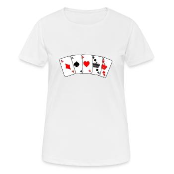 Poker - T-shirt respirant Femme - blanc - Devant - AI Model Female 172 dark (172cm)
