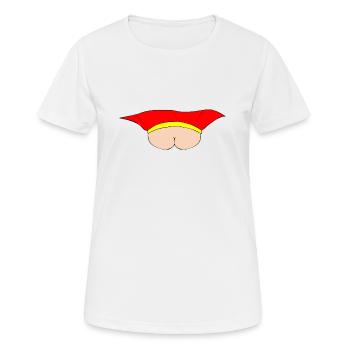 Flying Bum (face on) - no text - Women's Breathable T-Shirt - white - Front - AI Model Female 172 dark (172cm)