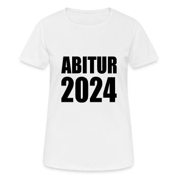 Abitur 2024 - Frauen T-Shirt atmungsaktiv - Weiß - Vorne - AI Model Female 172 dark (172cm)