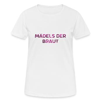 Team Bride! Pink - Frauen T-Shirt atmungsaktiv - Weiß - Vorne - AI Model Female 172 dark (172cm)