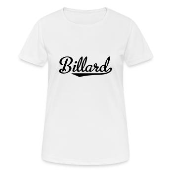 Billard - Frauen T-Shirt atmungsaktiv - Weiß - Vorne - AI Model Female 172 dark (172cm)