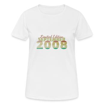 16. Geburtstag Limited Edition (SCR) 09/2008 - Frauen T-Shirt atmungsaktiv - Weiß - Vorne - AI Model Female 172 dark (172cm)