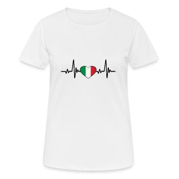 Italie - T-shirt respirant Femme - blanc - Devant - AI Model Female 172 dark (172cm)