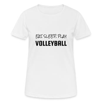 Volleyball - Volley Ball - Volley-Ball - Sport - Frauen T-Shirt atmungsaktiv - Weiß - Vorne - AI Model Female 172 dark (172cm)