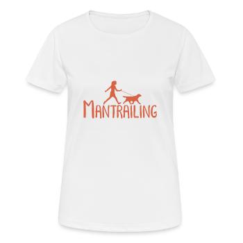 Mantrailing Suchhund Geschenk Hundeliebhaber - Frauen T-Shirt atmungsaktiv - Weiß - Vorne - AI Model Female 172 dark (172cm)