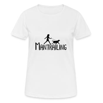 Mantrailing Suchhund Geschenk Hundeliebhaber - Frauen T-Shirt atmungsaktiv - Weiß - Vorne - AI Model Female 172 dark (172cm)