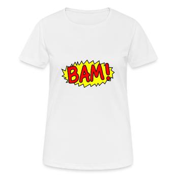 BAM! - T-shirt respirant Femme - blanc - Devant - AI Model Female 172 dark (172cm)
