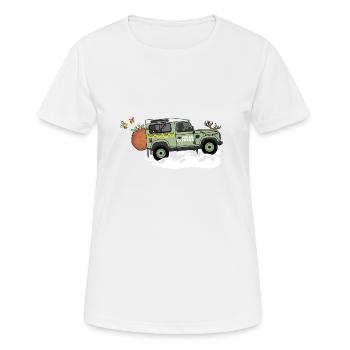 Defender 90 - Santa Edition - Women's Breathable T-Shirt - white - Front - AI Model Female 172 dark (172cm)