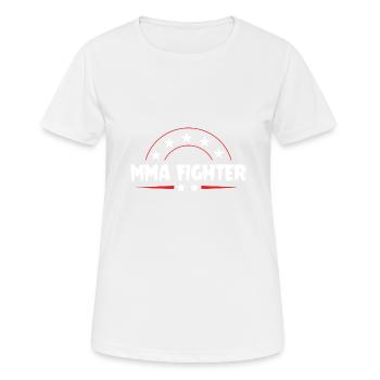 MMA Fighter Mixed Martial Arts - Frauen T-Shirt atmungsaktiv - Weiß - Vorne - AI Model Female 172 dark (172cm)