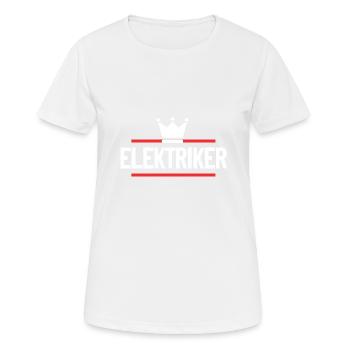 Elektriker Beruf - Frauen T-Shirt atmungsaktiv - Weiß - Vorne - AI Model Female 172 dark (172cm)