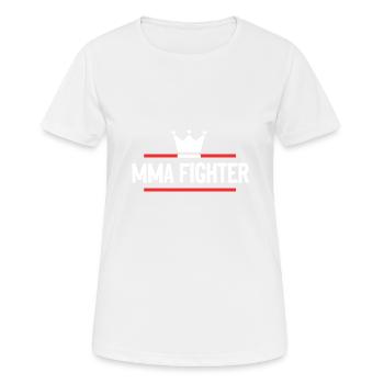 MMA Fighter Mixed Martial Arts - Frauen T-Shirt atmungsaktiv - Weiß - Vorne - AI Model Female 172 dark (172cm)