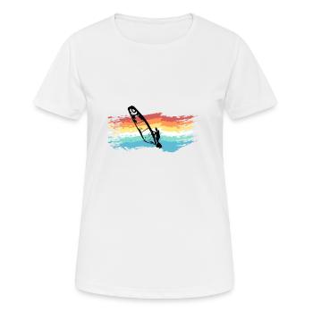 Windsurfing - Frauen T-Shirt atmungsaktiv - Weiß - Vorne - AI Model Female 172 dark (172cm)