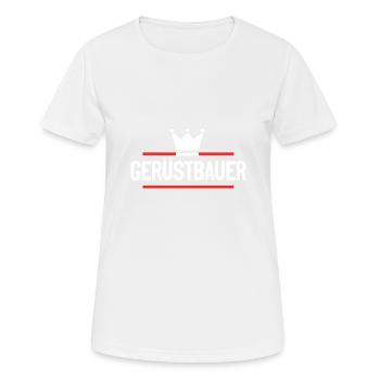Gerüstbauer Beruf - Frauen T-Shirt atmungsaktiv - Weiß - Vorne - AI Model Female 172 dark (172cm)