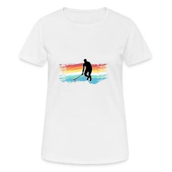 Hockey - Frauen T-Shirt atmungsaktiv - Weiß - Vorne - AI Model Female 172 dark (172cm)