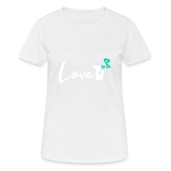 Mutter - Frauen T-Shirt atmungsaktiv - Weiß - Vorne - AI Model Female 172 dark (172cm)