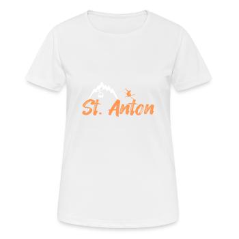 St anton - T-shirt respirant Femme - blanc - Devant - AI Model Female 172 dark (172cm)