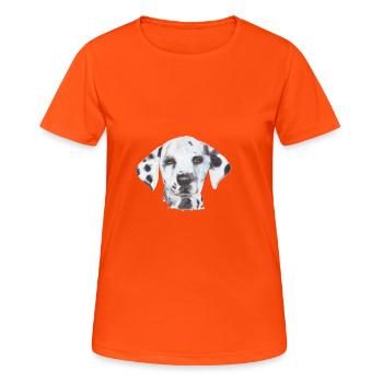 Dalmatien - T-shirt respirant Femme - orange néon - Devant - AI Model Female 172 dark (172cm)