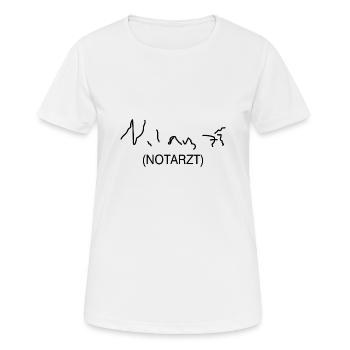 Notarzt Geschenk Arzt Krankenwagen Medizin - Frauen T-Shirt atmungsaktiv - Weiß - Vorne - AI Model Female 172 dark (172cm)