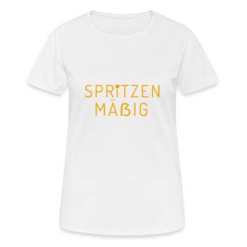 Spritzen Mäßig Aperölchen - Frauen T-Shirt atmungsaktiv - Weiß - Vorne - AI Model Female 172 dark (172cm)