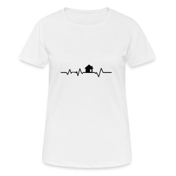 House heartbeat architect house building broker gift - Women's Breathable T-Shirt - white - Front - AI Model Female 172 dark (172cm)