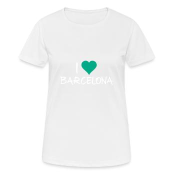 Barcelone - T-shirt respirant Femme - blanc - Devant - AI Model Female 172 dark (172cm)