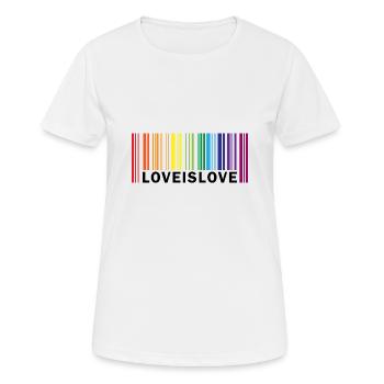 Love is love LGBT Sort Cadeaux Droits Pride - T-shirt respirant Femme - blanc - Devant - AI Model Female 172 dark (172cm)