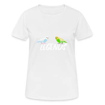 Wellensittich - Frauen T-Shirt atmungsaktiv - Weiß - Vorne - AI Model Female 172 dark (172cm)