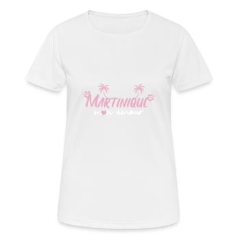 Martinique - T-shirt respirant Femme - blanc - Devant - AI Model Female 172 dark (172cm)