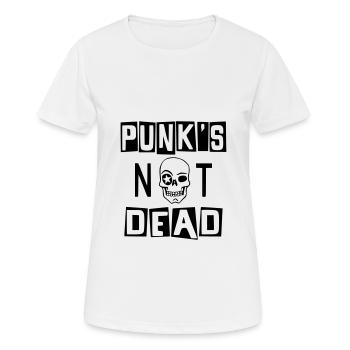 PUNK'S NOT DEAD - Women's Breathable T-Shirt - white - Front - AI Model Female 172 dark (172cm)