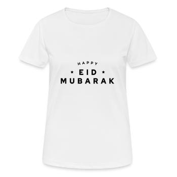 Happy Eid Mubarak - Women's Breathable T-Shirt - white - Front - AI Model Female 172 dark (172cm)