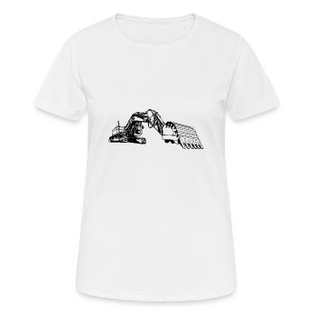 Pelle de chargement cadeau dragage-dragage - T-shirt respirant Femme - blanc - Devant - AI Model Female 172 dark (172cm)