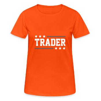 Trader Beruf - Frauen T-Shirt atmungsaktiv - Neonorange - Vorne - AI Model Female 172 dark (172cm)