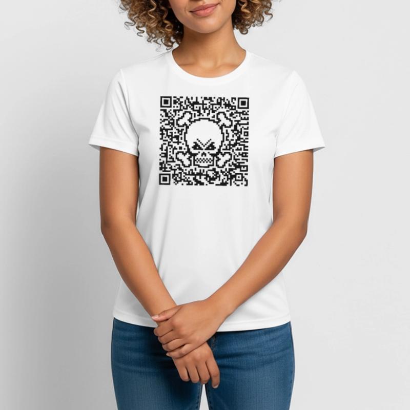 Crâne / Crâne (Code de réponse rapide / P) T-shirt respirant Femme